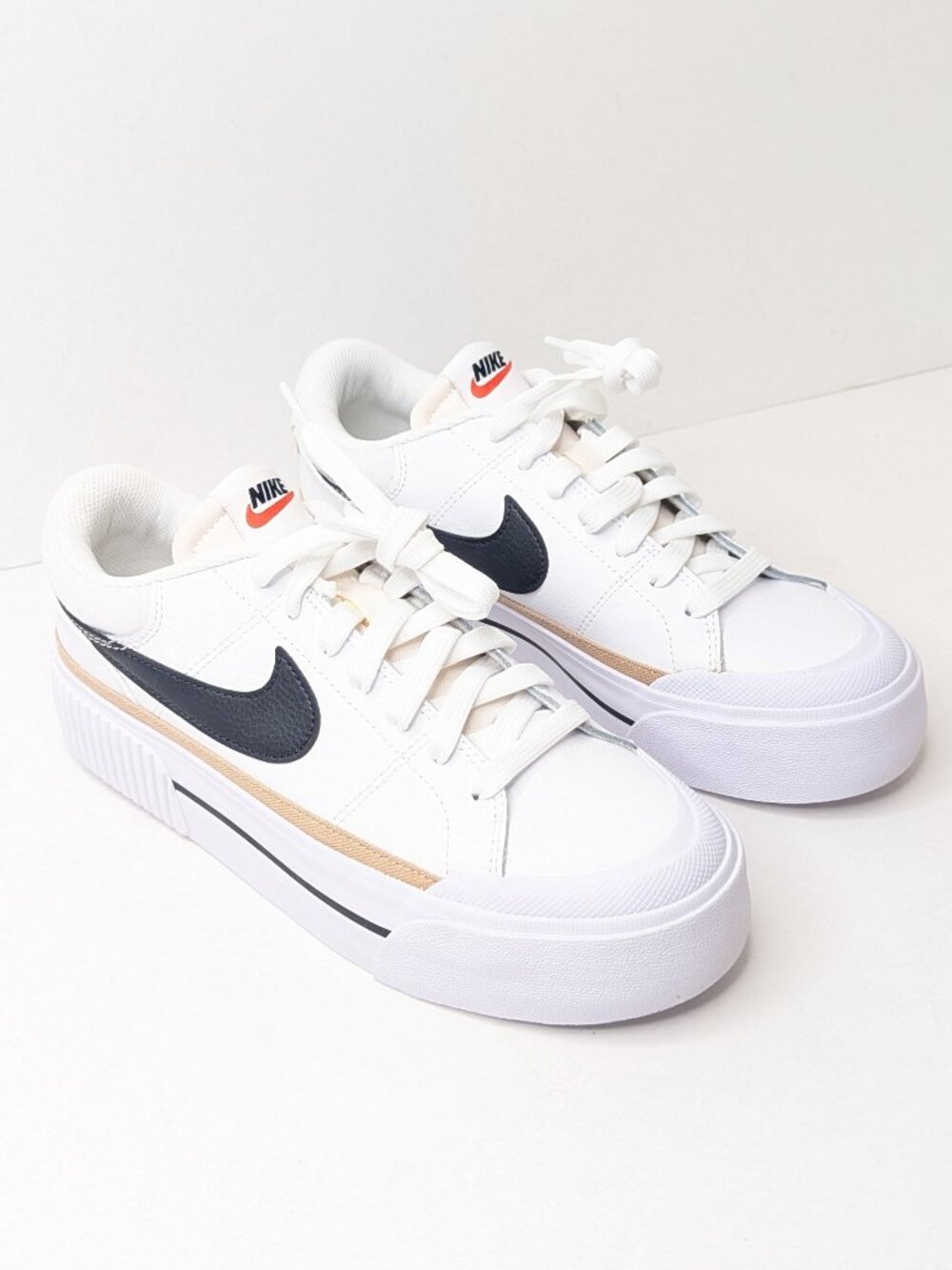 Nike Court Legacy Lift Casual Sneakers White Leather Women's 8